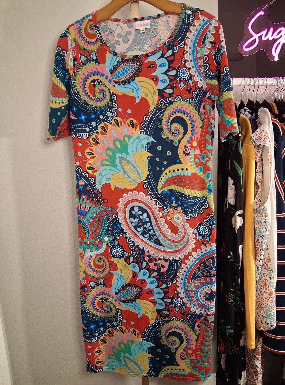 Giant Paisley Patterned Lularoe Dress Medium